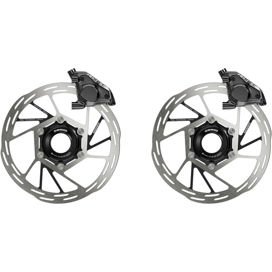 SRAM Force eTap AXS Road Bike Groupset - 2x12 Speed Electronic Shifting, HRD Shift/Brake Levers, Flat Mount Calipers, Rotors, Chain, Front/Rear Derailleurs | Compatible with Hammerhead Karoo & E1 | Perfect for Road Racing, Endurance Cycling & Performance Training