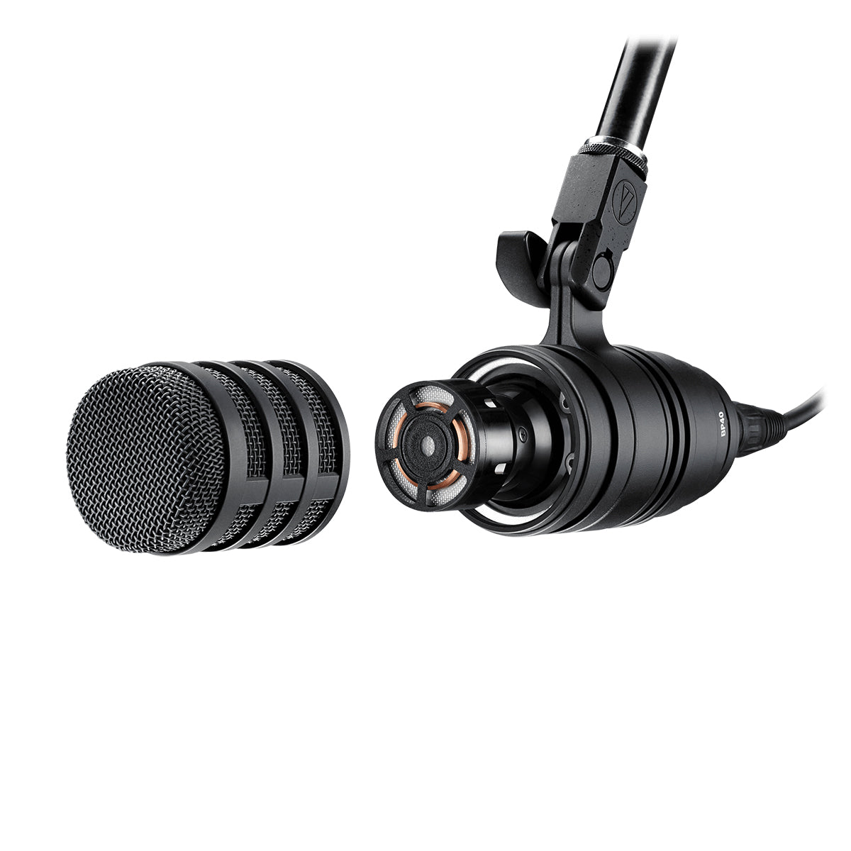Audio Technica BP40 Large Diaphragm Dynamic Broadcast Microphone - Professional Studio & Podcasting Mic for Clear Voice Recording