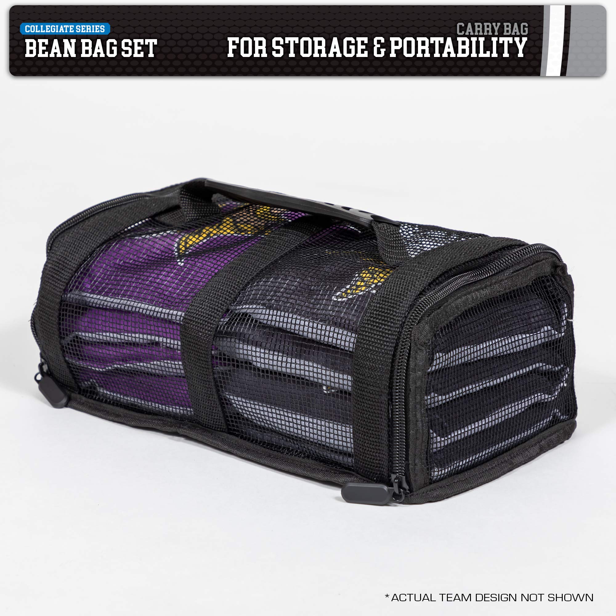 NCAA Unisex 8-Pack Dual-Sided Bean Bags - Perfect for Game Day, Tailgating & Home Decor