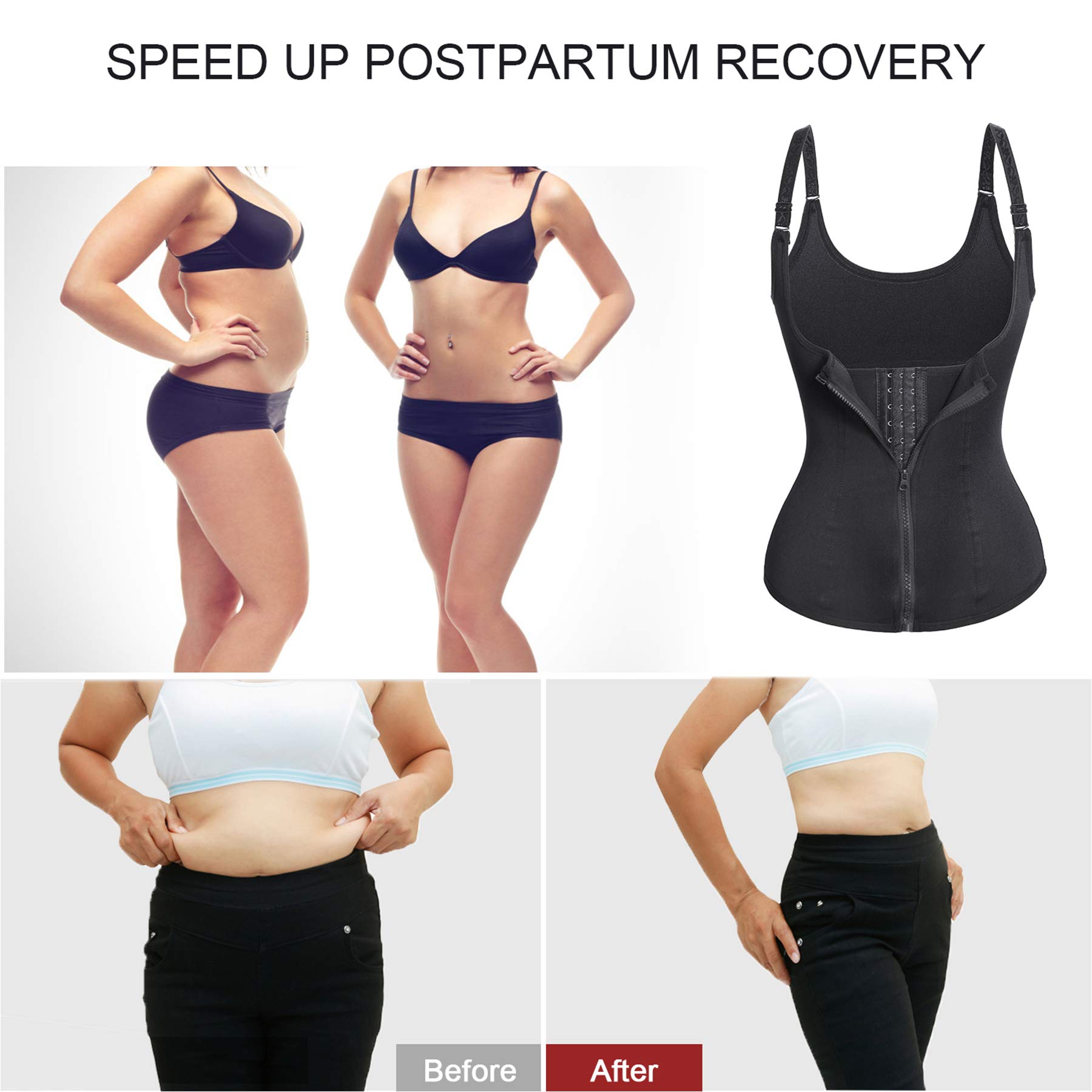 URSEXYLY Postpartum Maternity Support Belt - Waist Trainer & Shapewear for Recovery - Black | Perfect for Pregnancy, Postpartum & C-Section Recovery