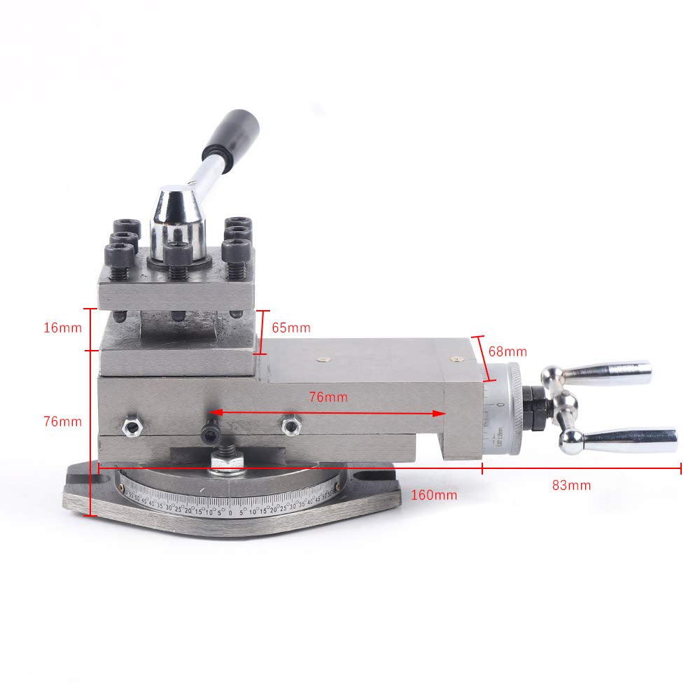 DYRABREST Professional AT300 Quick Change Tool Post Holder - Mini Lathe Accessory, Metal Lathe Tool Post Assembly for Metalworking & DIY Projects - Perfect for Turning, Facing, and Threading Operations