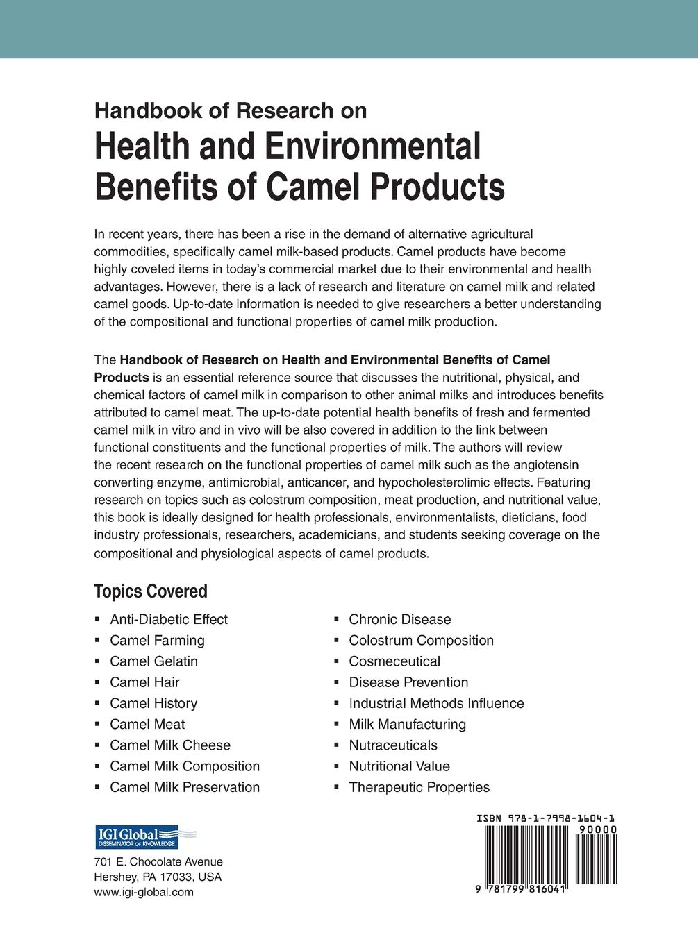 Health & Environmental Benefits of Camel Products: Research Handbook for Wellness & Sustainability | Ideal for Nutritionists, Eco-Conscious Consumers & Researchers