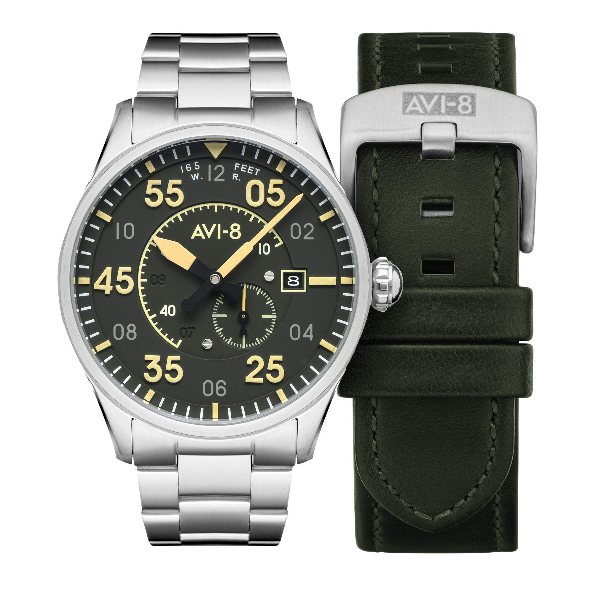 AVI-8 Spitfire 4073-22 Men's Automatic Mechanical Wristwatch - Pilot & Military Style Watch for Aviation Enthusiasts & Collectors | Perfect for Casual Wear, Business Attire & Special Occasions