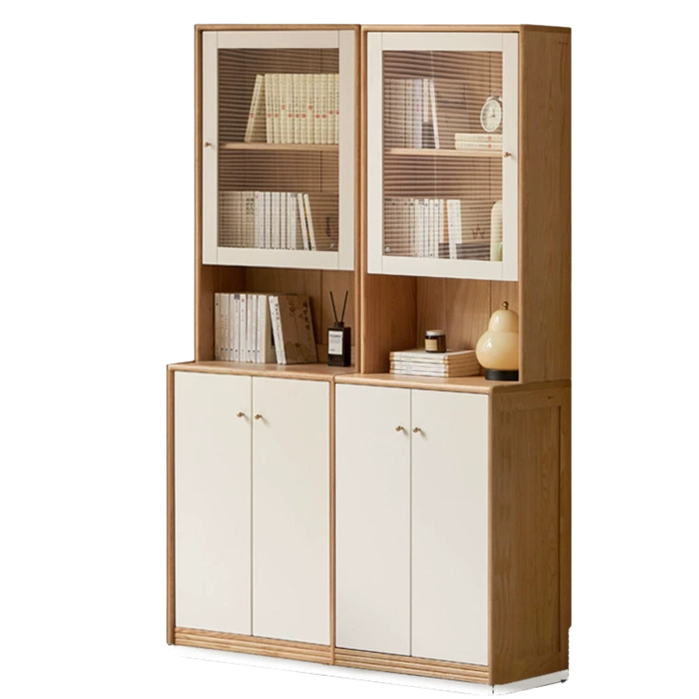 47.2x x15.7 x74.8 inch /120x40x190сm / Natural Wood Color / Combination bookcase