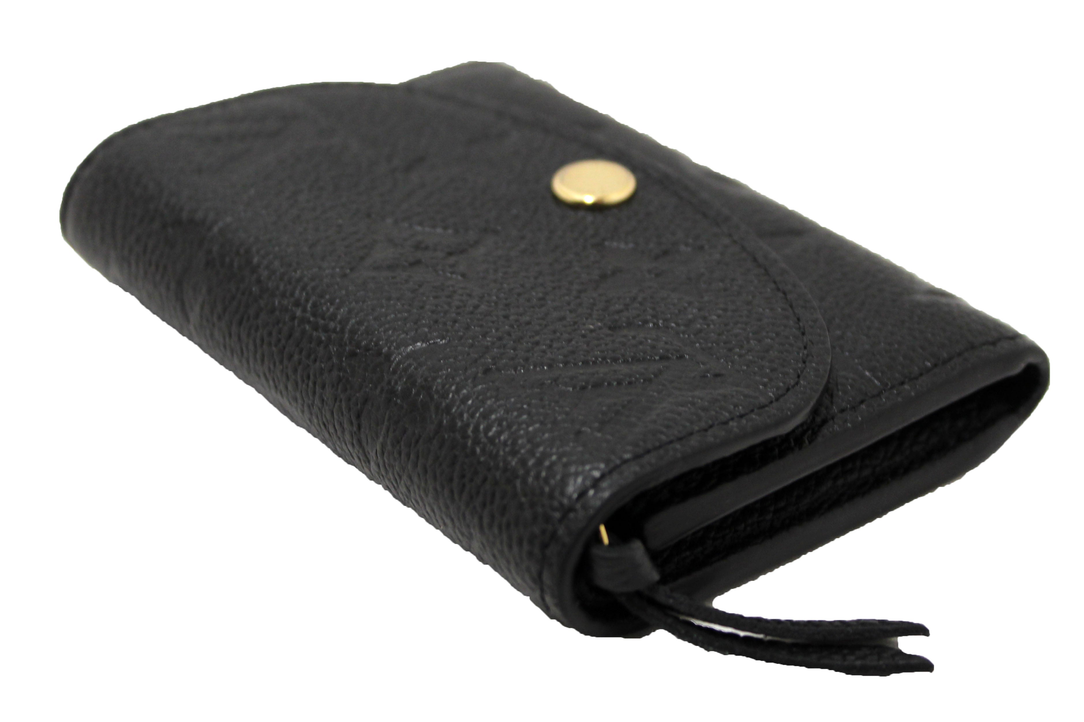 Authentic Louis Vuitton Black Monogram Empreinte Leather Rosalie Coin Purse Wallet - Luxury Compact Card Holder for Women, Perfect for Everyday Use & Travel Essentials