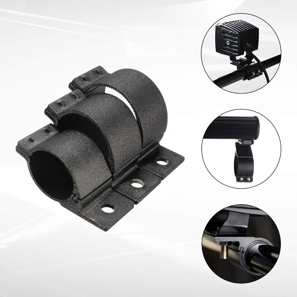 3 Inch LED Light Bar Mounting Bracket - Adjustable Tube Clamp Kit for Off Road SUV, ATV, Truck, Motorcycle & Boat (2PCS) - Perfect for Night Driving, Camping & Outdoor Adventures
