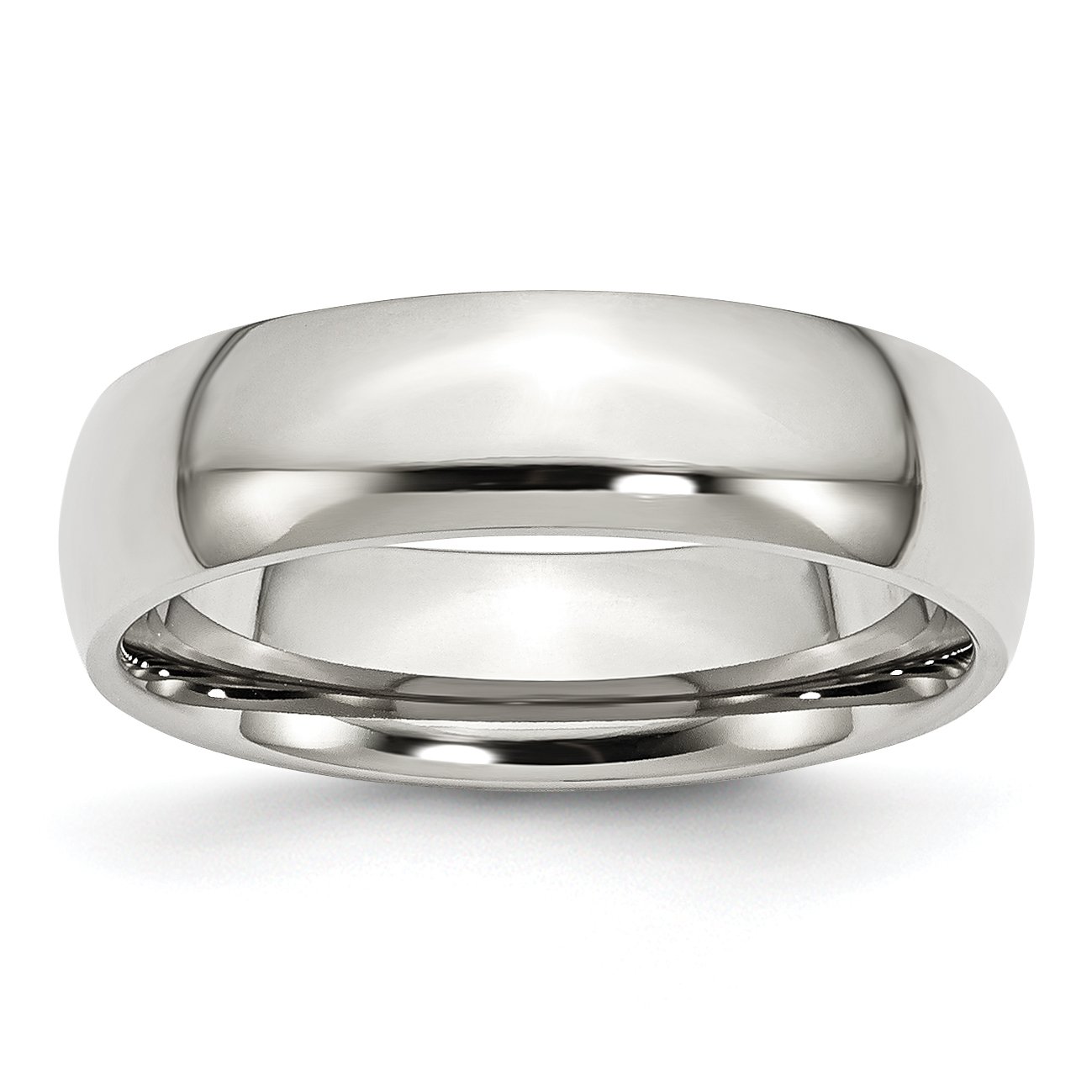 Men's 6mm Stainless Steel Polished Wedding Band Ring - Durable Comfort Fit for Everyday Wear, Anniversary & Engagement Jewelry Gift