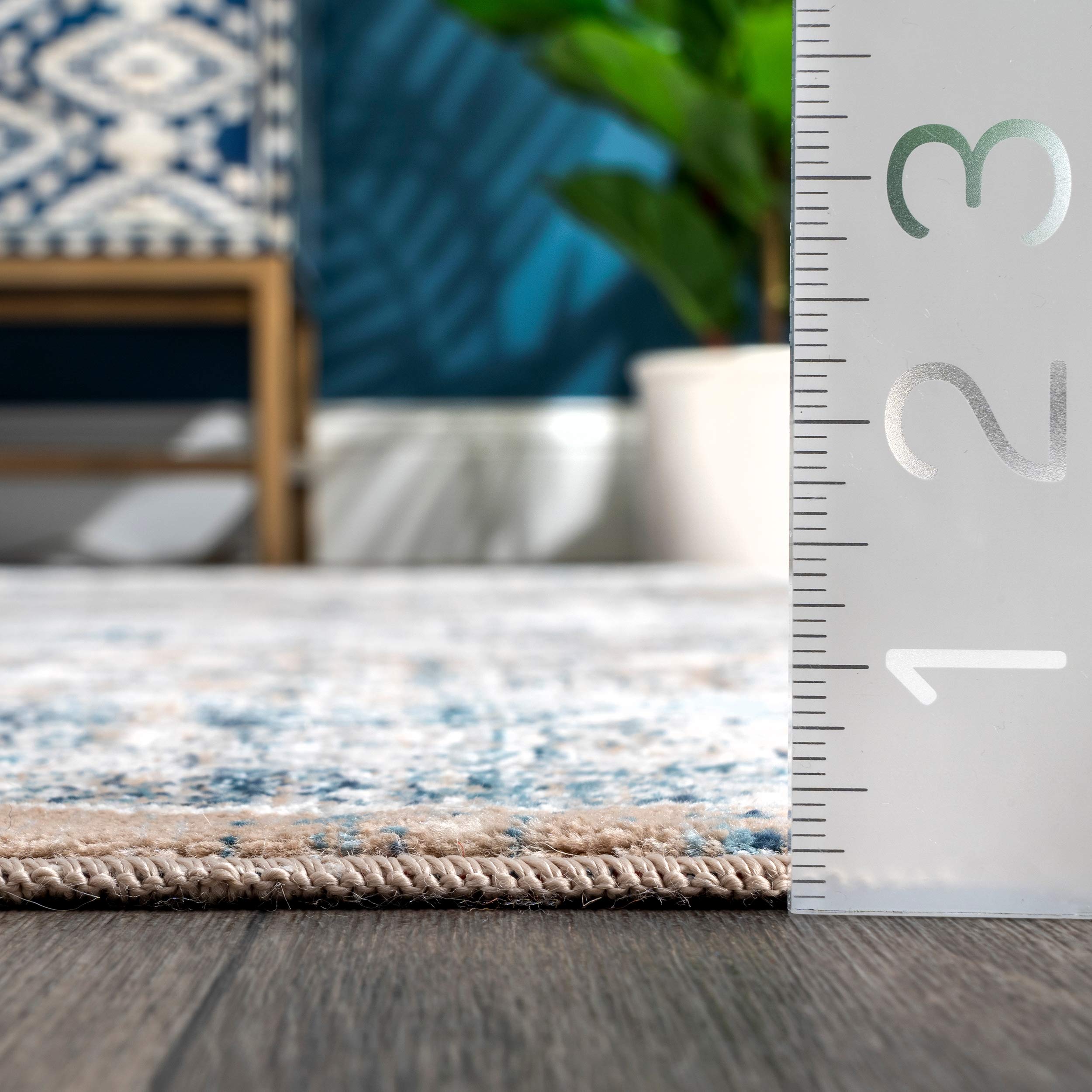 NuLOOM Kaia Oriental Style Iris Medallion Area Rug 5'3