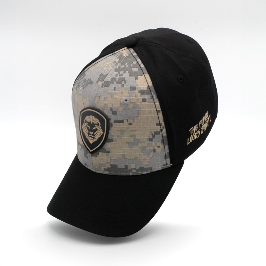 VT Shield Logo Future Looks Bright Grey Digital Camo Snapback Hat - Adjustable Baseball Cap for Men & Women - Perfect for Outdoor Sports, Casual Wear and Street Fashion