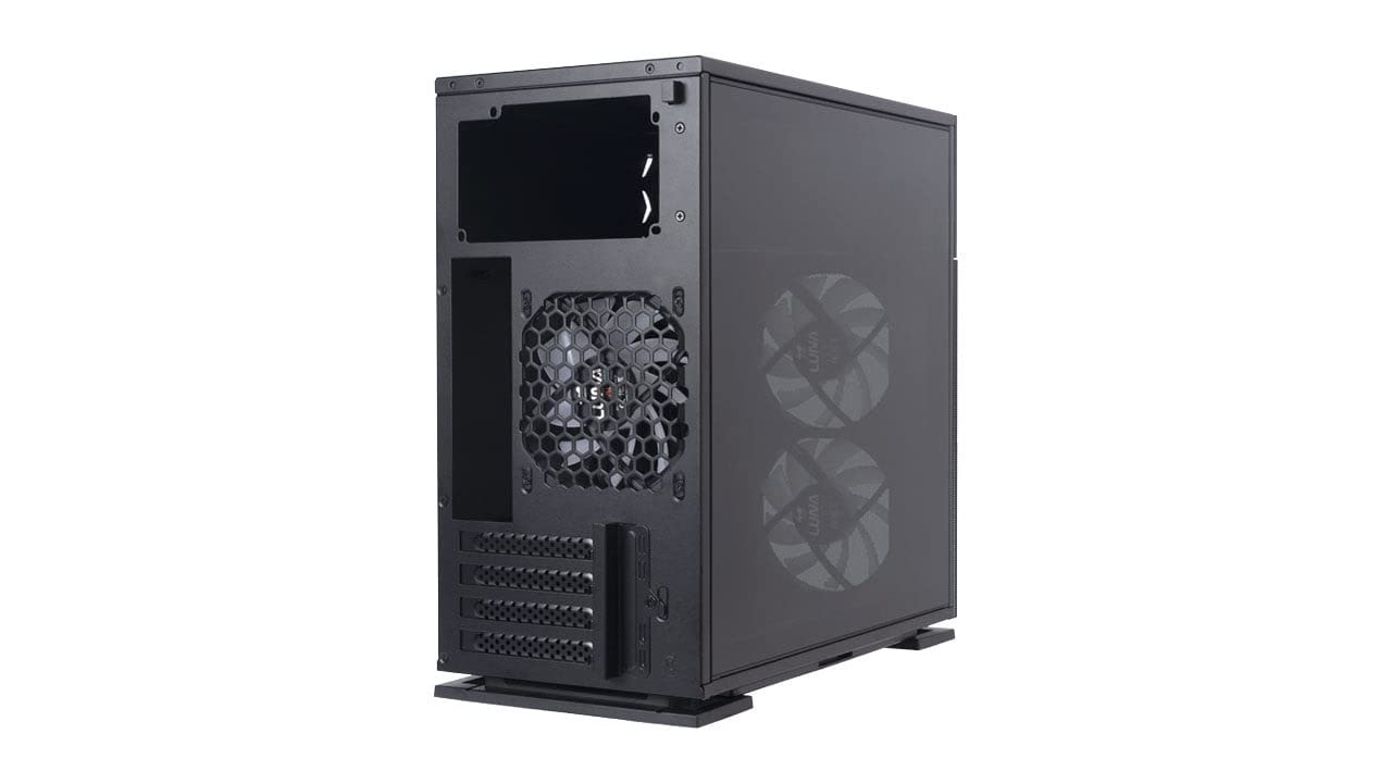 InWin 327 Micro ATX Gaming PC Case with 3 Luna AL120 ARGB Fans - Compact Tower for Esports & Streaming Setups