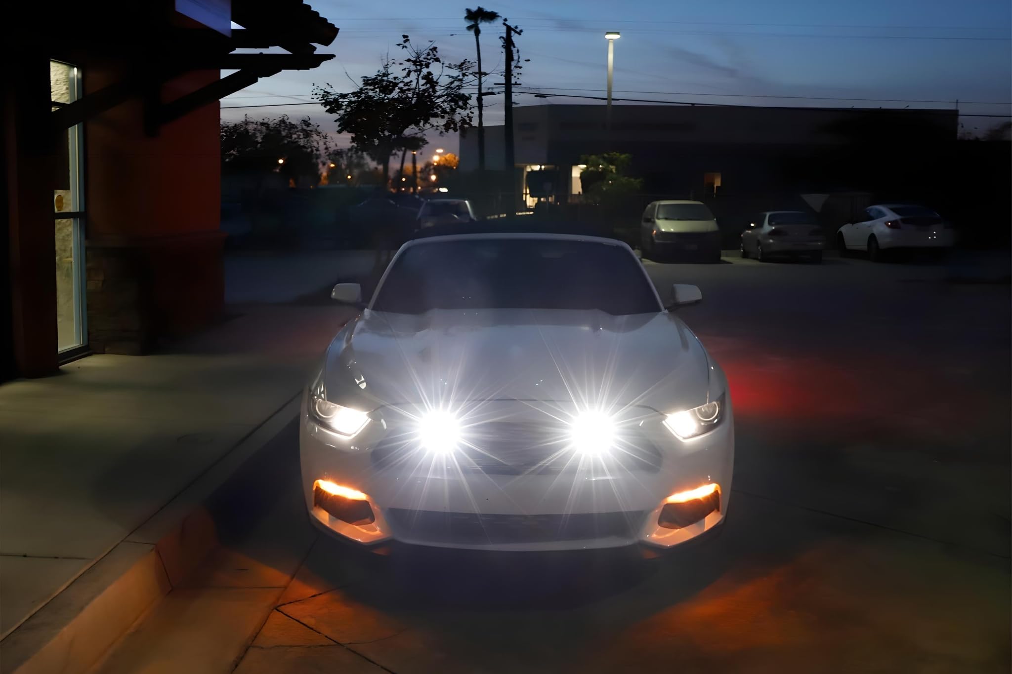 iJDMTOY 40W LED Pod Light Kit for 2015-2017 Ford Mustang - 2 High Power LED Lights with Grille Mount Brackets & Wiring Switch - Perfect for Off-Road, Night Driving & Emergency Lighting
