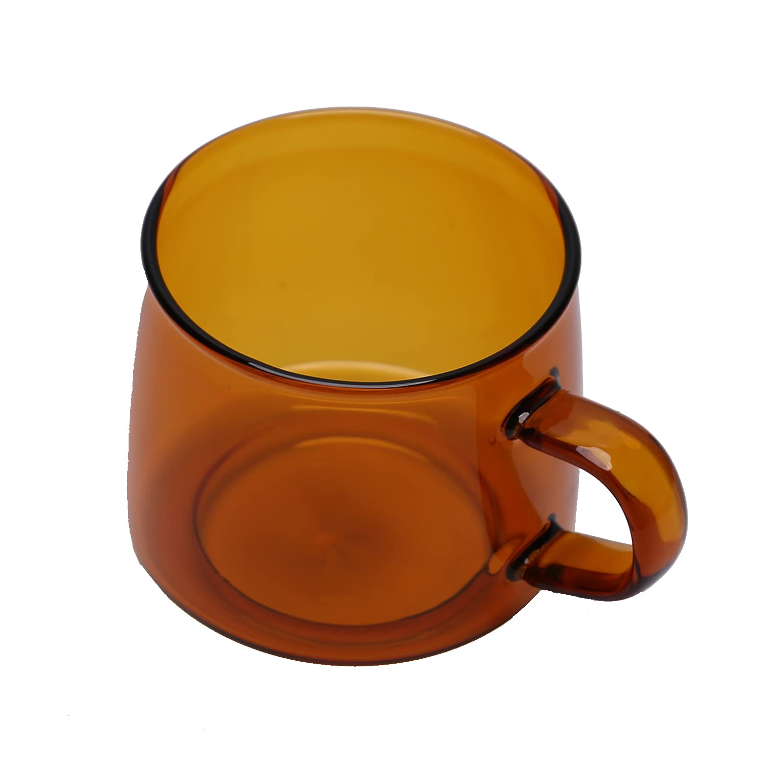 Heat-Resistant 350ml Crystal Coffee Mug - Amber Glass Cup for Home, Office & Cafe - Perfect Gift for Coffee Lovers - Enjoy Hot & Cold Beverages Comfortably