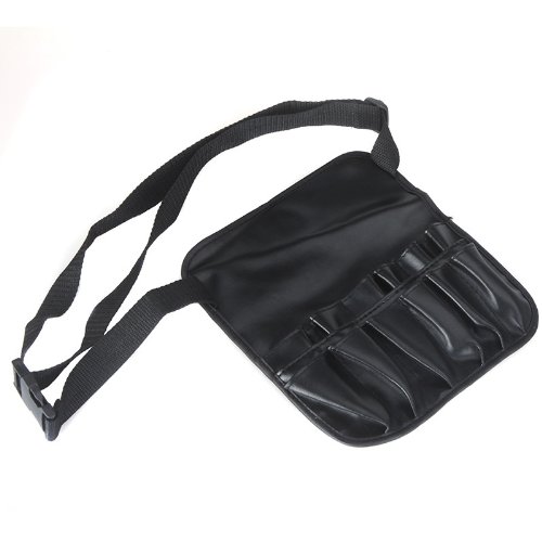 Professional PVC Cosmetic Makeup Brush Apron with Adjustable Belt Strap - Waterproof Artist Organizer Bag for Makeup Artists, Beauty Salon & Home Use