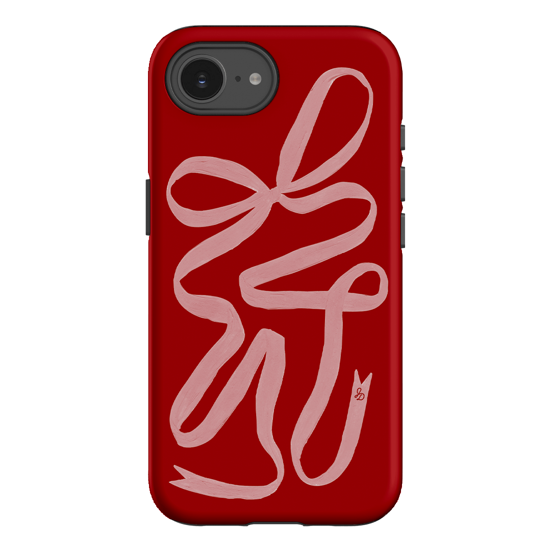 Cupid's Bow Ribbon Phone Case for iPhone & Samsung - Elegant Valentine's Day Gift for Her, Romantic Couple Accessory | Perfect for Dating, Anniversaries & Special Occasions