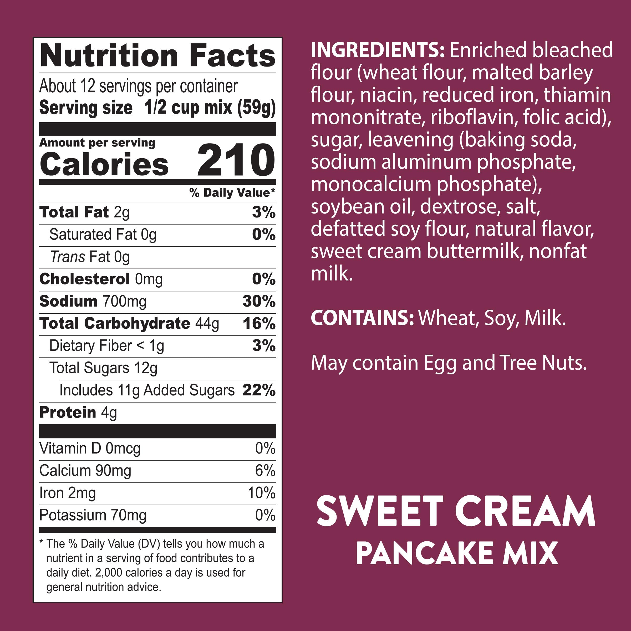 Krusteaz Sweet Cream Pancake and Waffle Mix - Light & Fluffy Buttermilk Pancake Mix - 26 oz Box (Pack of 12) - Perfect for Breakfast, Brunch, and Family Gatherings