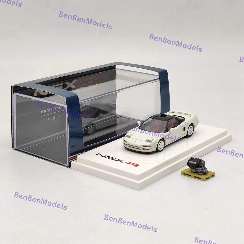 1/64 Scale Hobby Japan NSX (NA1) Type R Diecast Model Car with Engine Display - HJ642006RAW 1992 Honda NSX Collector's Item for Display & Racing Simulation