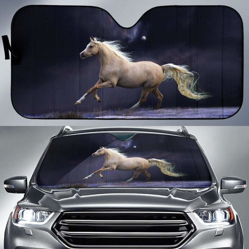 Car Sun Shade for Horse 09 172609 - UV Protection & Heat Reduction for Vehicles - Perfect for Parking, Travel, and Outdoor Use