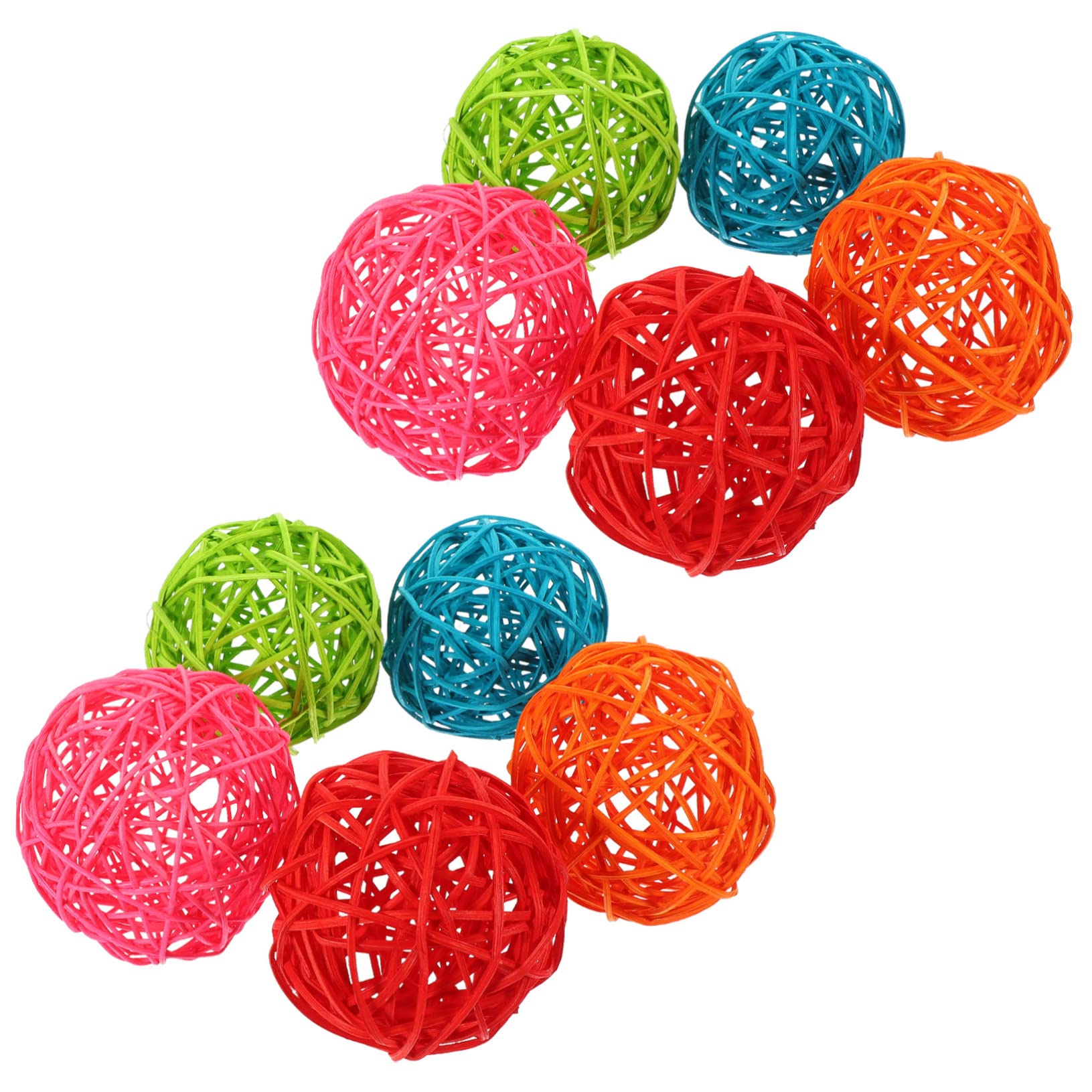 Unique Rattan Christmas Ornaments Set of 10 - Handwoven Natural Decorative Balls for Holiday Tree Decor, Party Centerpieces, and Festive Home Decorations - Perfect for Christmas, Weddings, and Seasonal Celebrations