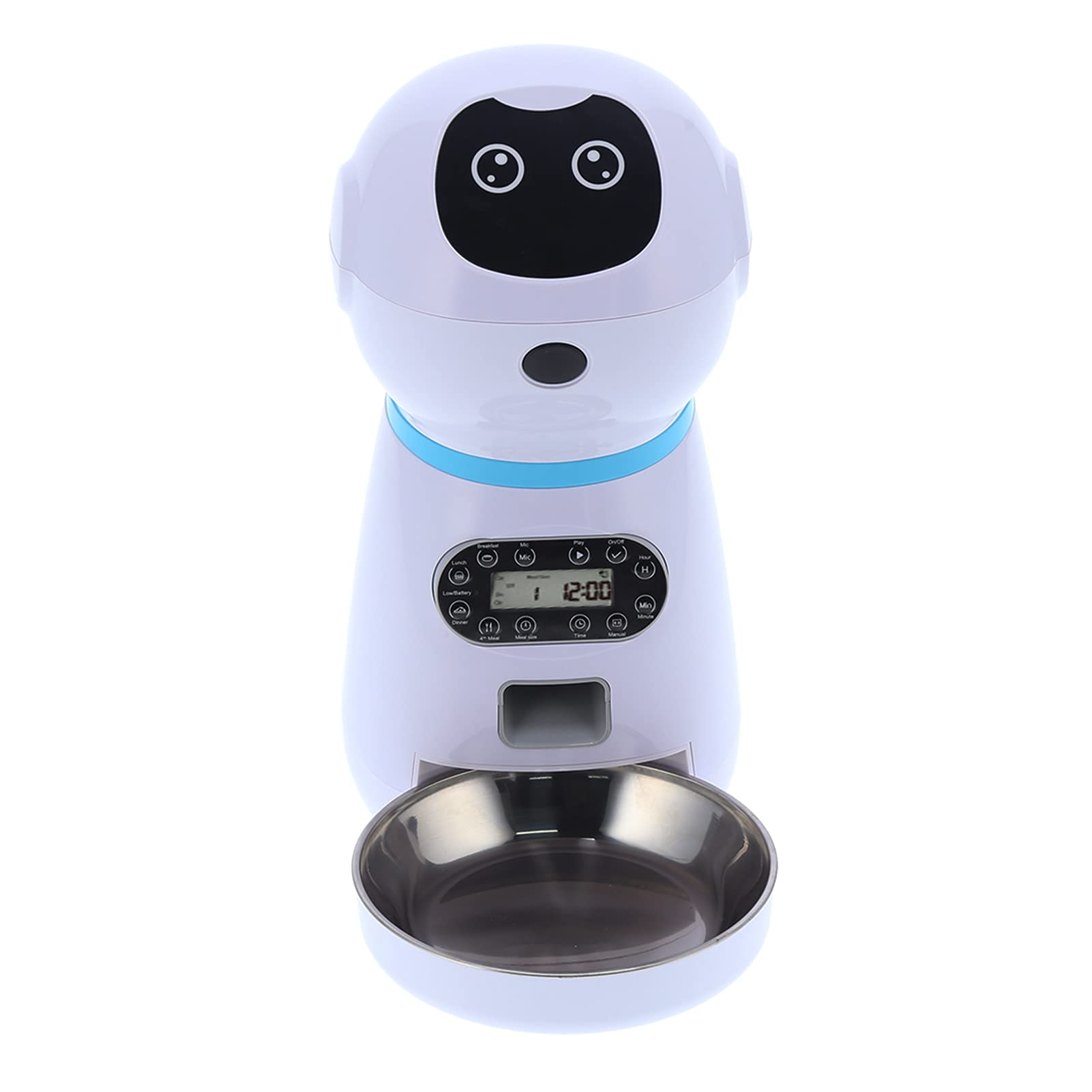 Honio Automatic Pet Feeder - Smart Robot-Shaped Dog Food Dispenser with Bowl for Cats & Dogs | Perfect for Home, Travel & Busy Pet Owners