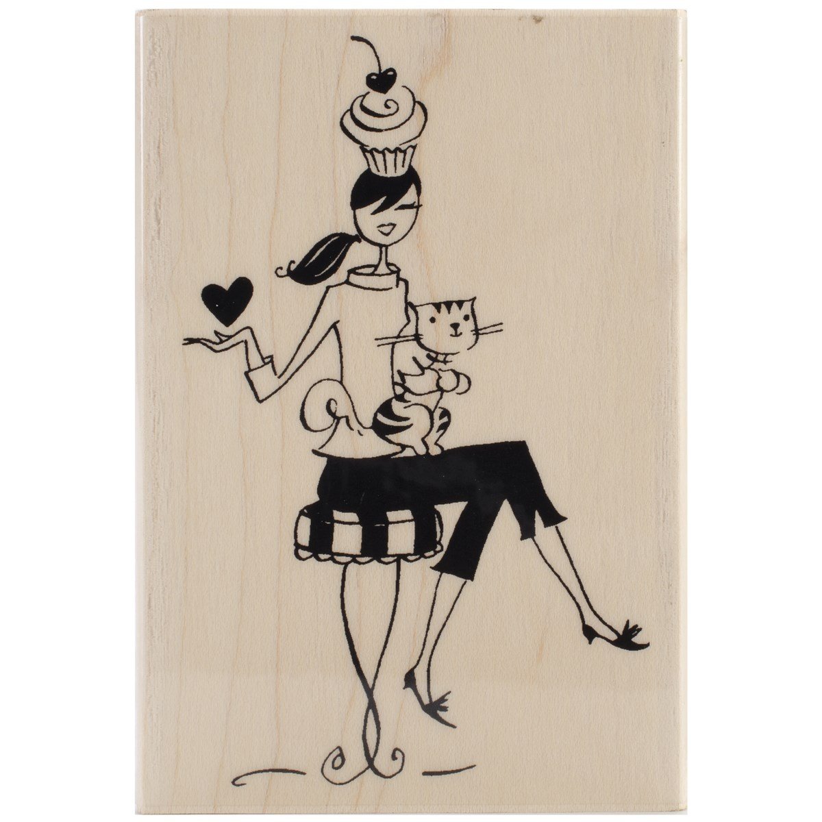 Penny Black 4295K Wood Mounted Rubber Stamp - Sweet on You for Scrapbooking, Card Making, and DIY Craft Projects