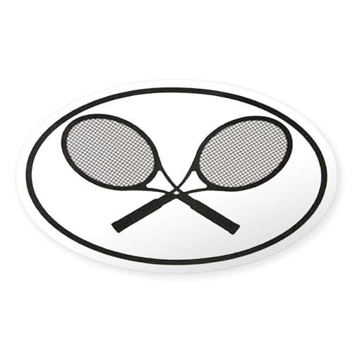 Clear - Tennis Oval Sticker