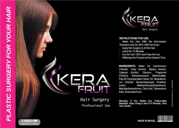 Professional Keratin Treatment Chocolate 3.7 Liters (1 Gallon 128 oz) - Kerafruit Keratina for Salon-Quality Hair Smoothing & Repair - Perfect for Home Use & Professional Stylists