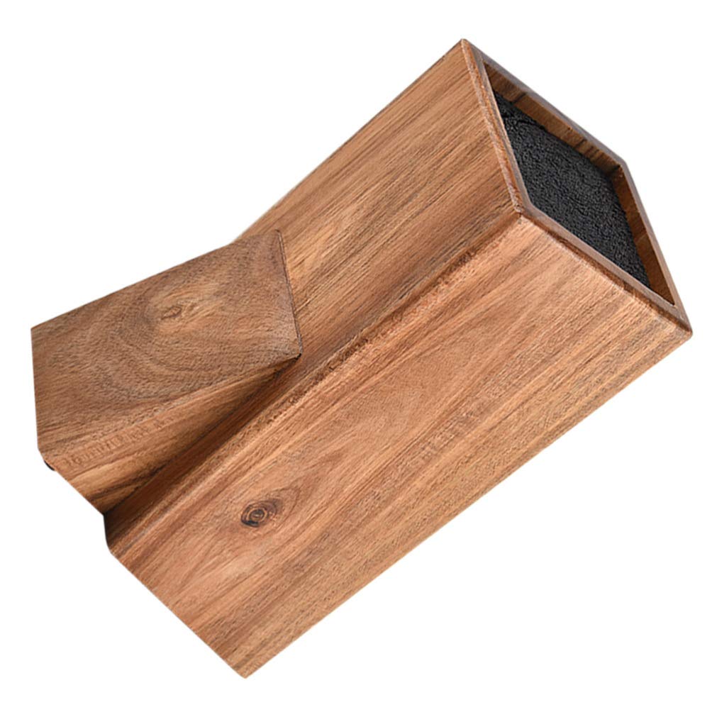DOITOOL Universal Wooden Kitchen Slot Holder - Small Block Storage Rack & Organizer Stand for Spices, Utensils, and Kitchen Tools | Perfect for Countertop Organization in Home & Restaurant Kitchens