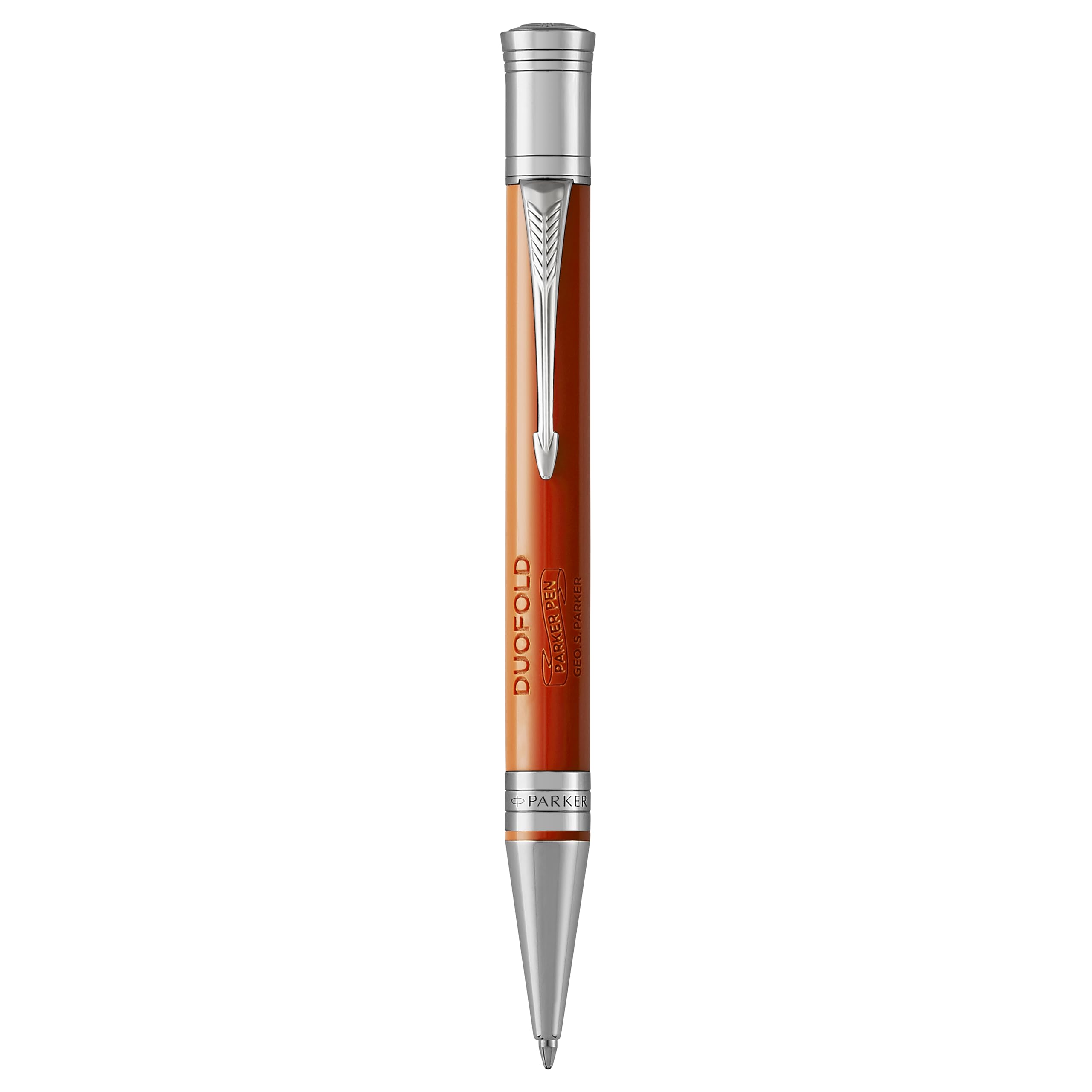 Vintage PARKER Duofold Ballpoint Pen - Classic Big Red Design with Medium Point Black Ink Refill | Luxury Writing Instrument for Business Professionals & Gift Giving