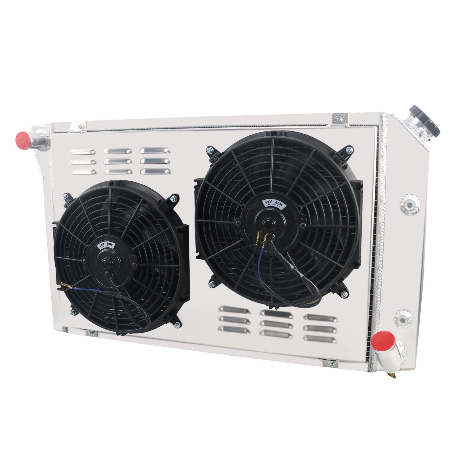 AlloyWorks 4-Row Aluminum Radiator with Dual 12