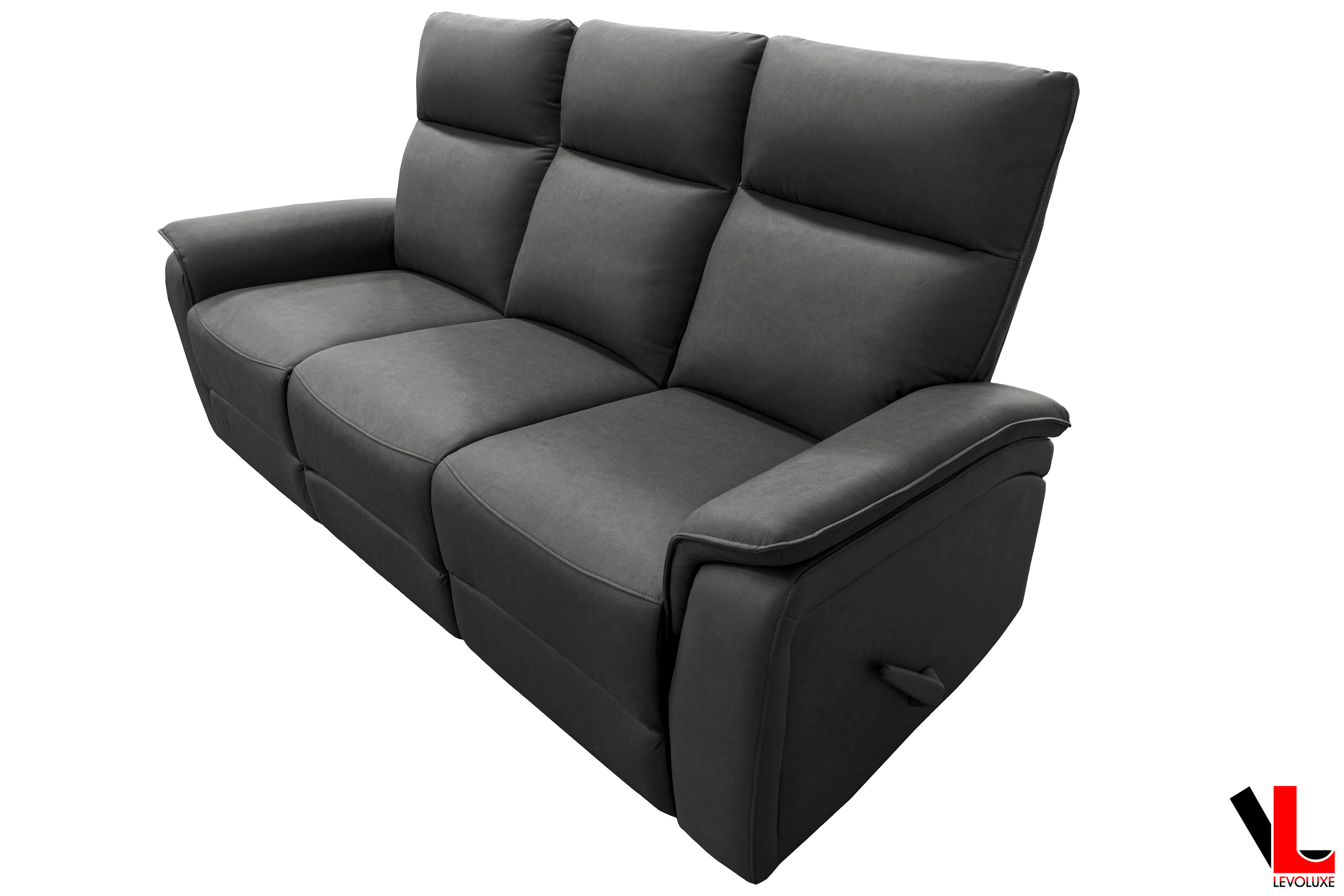 Sereno 2-Piece Reclining Sofa and Loveseat Set in Jaxxon Smoke Gray - Modern Living Room Furniture for Relaxing & Entertaining