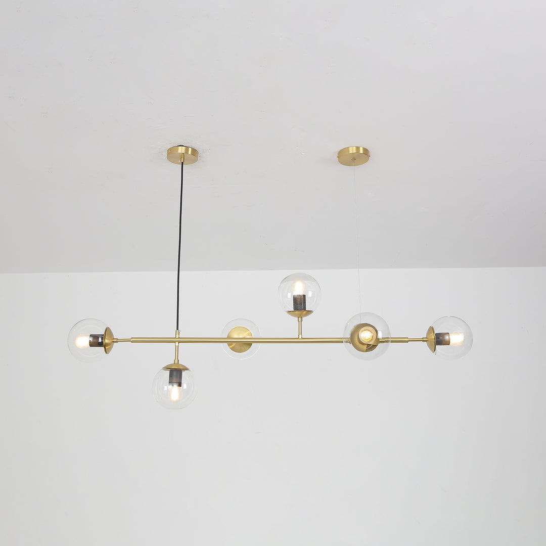 Modern Orb Chandeliers - Elegant Crystal Glass Ceiling Light Fixtures for Dining Room, Bedroom & Living Room Decor