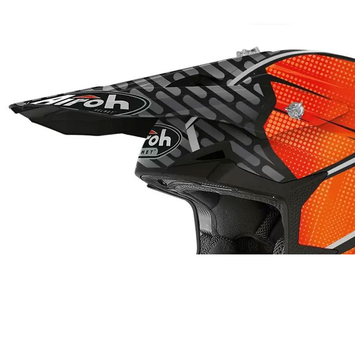 Airoh Peak For Wraap Idol Matt Orange/Black Motorcycle Helmet - Lightweight & Durable for Street Riding & Racing