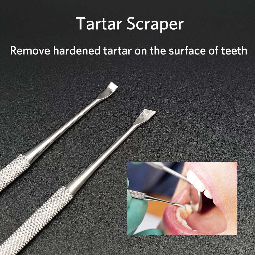 Professional Dental Tools Kit - Stainless Steel Teeth Cleaning Set for Dentists, Personal & Pet Use | Includes Scaler Pick, Tartar Remover & Storage Box | Perfect for Home Dental Care & Veterinary Hygiene