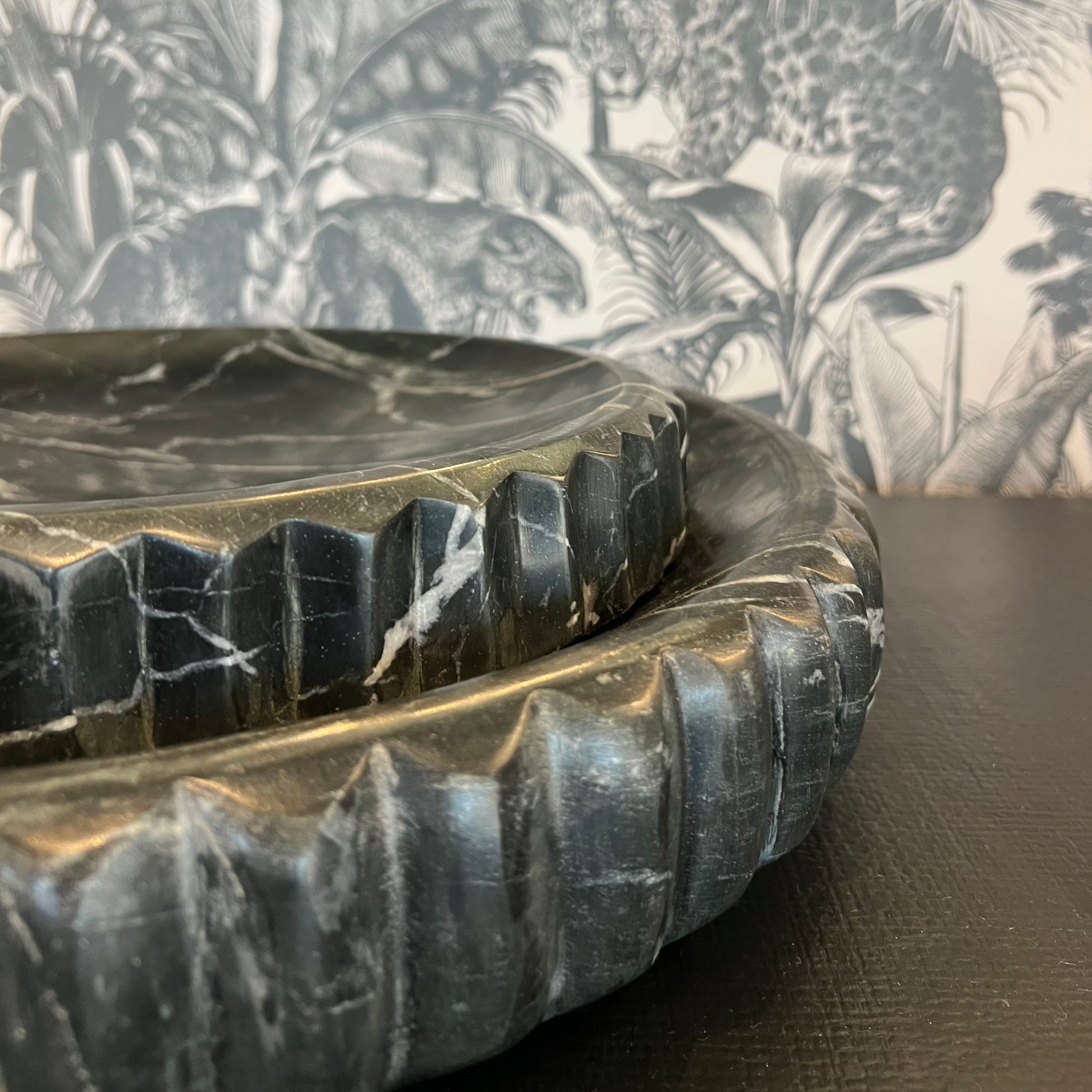 Elegant Black Marble Serving Tray Set - Perfect for Coffee, Breakfast, and Home Decor | Stylish and Durable Serving Trays for Entertaining, Dining, and Gift Giving