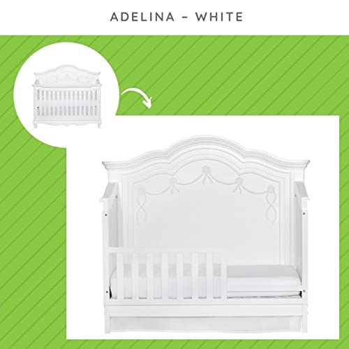 Toddler Bed Safety Guard Rail for Baby Cribs - White | Anti-Roll Protection for Kids | Perfect for Nursery, Daycare & Home Use
