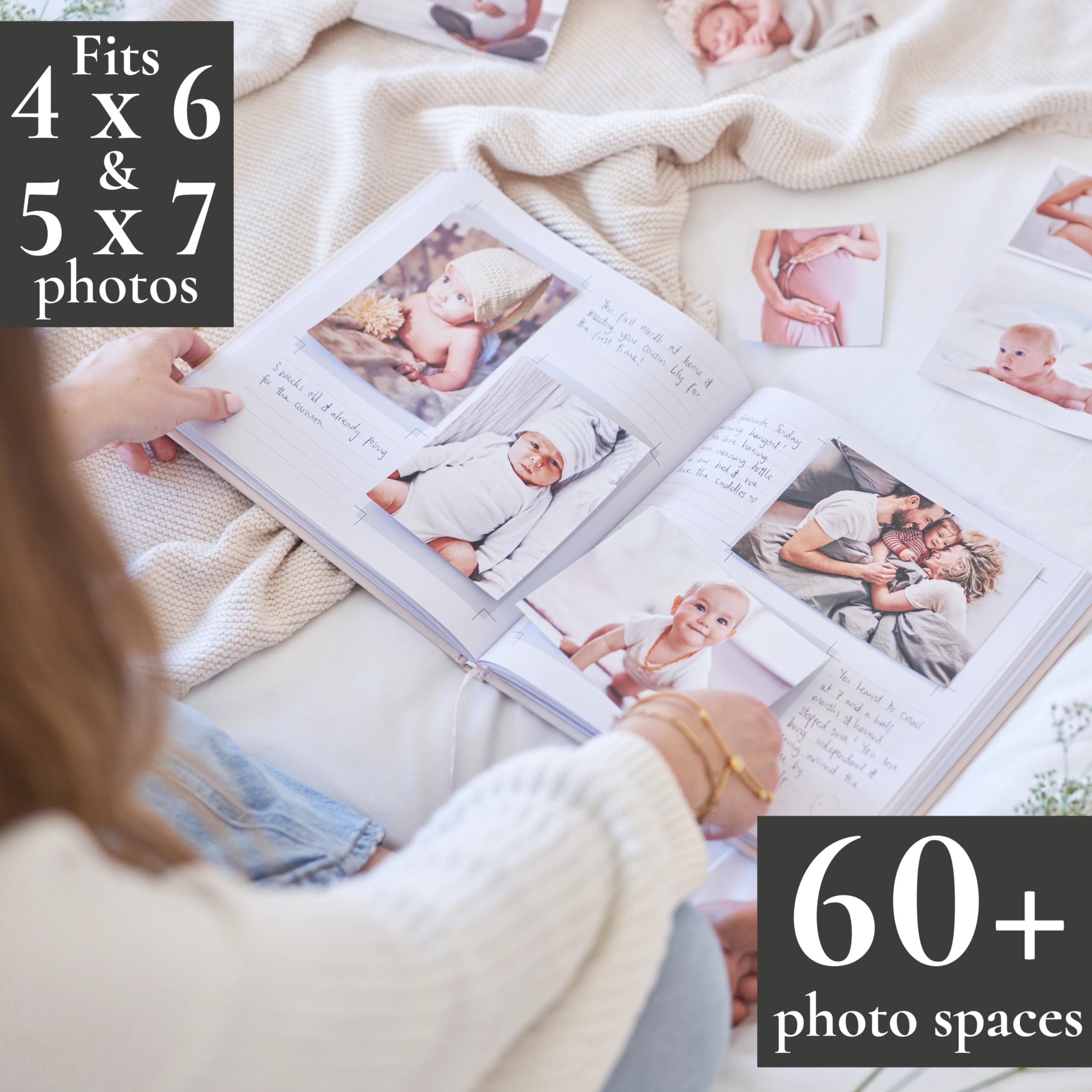Luxury Keepsake Baby Memory Book for First Year | Baby Scrapbook, Photo Album & Journal | Newborn Milestone Tracker for Boys & Girls | Perfect Baby Shower Gift & First Birthday Present