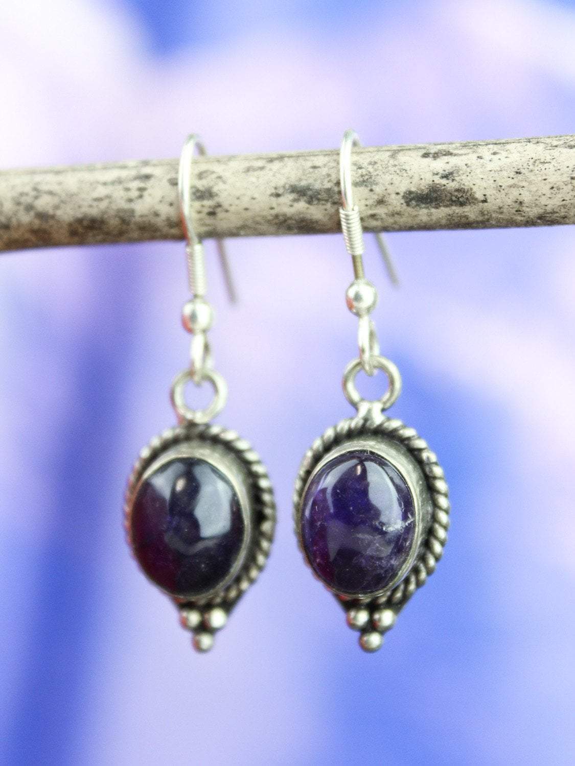 Natural Amethyst Drop Earrings for Women - Elegant Purple Gemstone Dangle Earrings | Perfect for Weddings, Parties & Everyday Wear