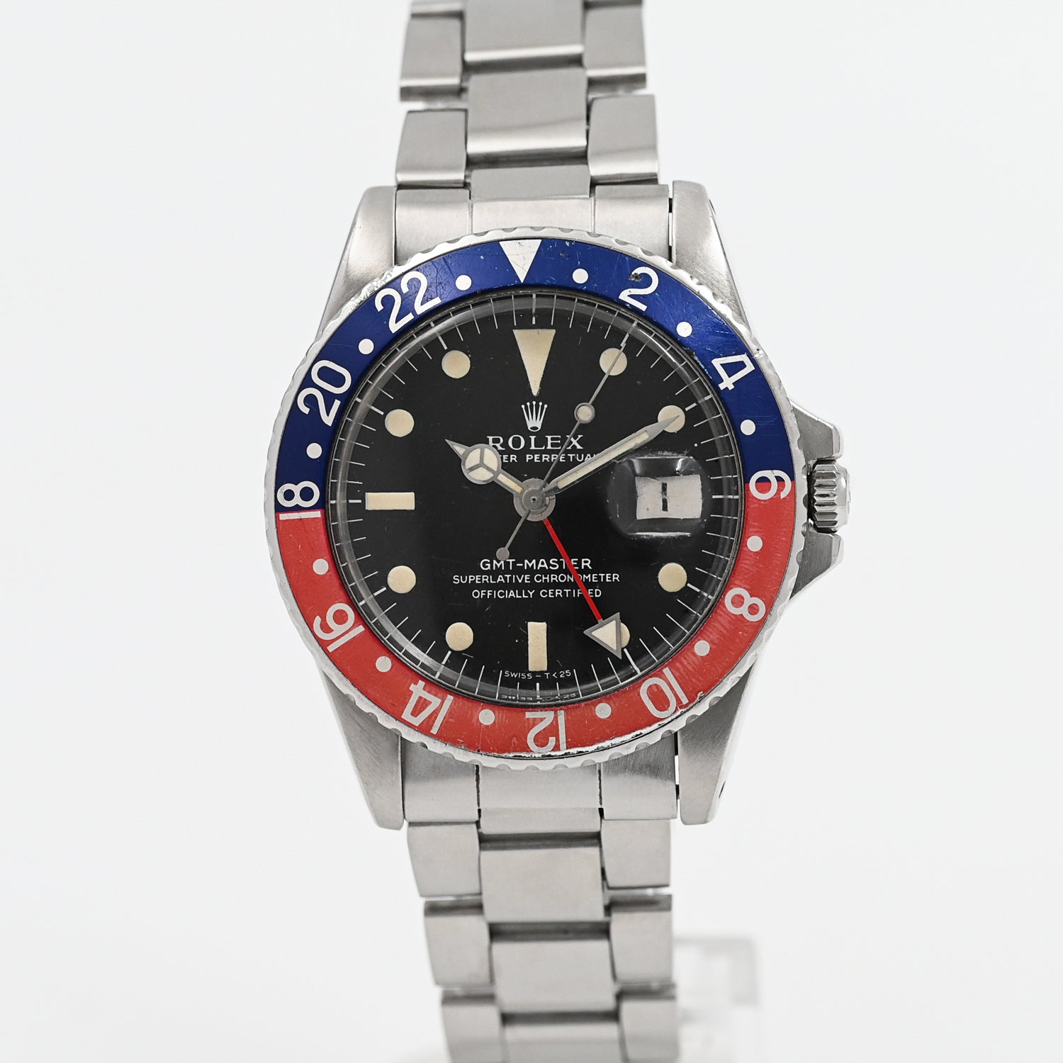 Vintage Rolex GMT-Master Pepsi 1675 Men's Watch - 1970s Stainless Steel Automatic - Perfect for Travelers & Watch Collectors (Air Travel, Business Meetings, Luxury Gift)