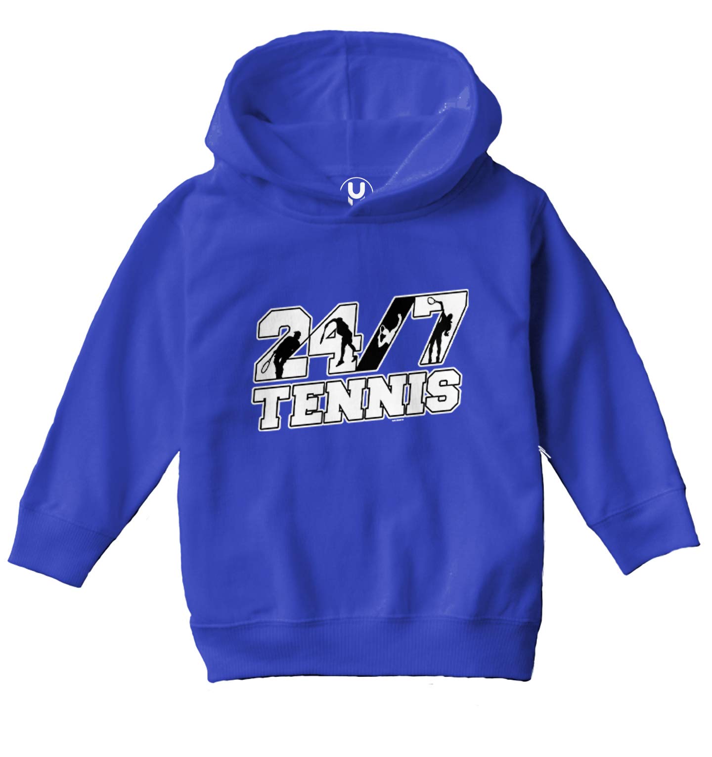 Haase Unlimited 24/7 Tennis Fleece Hoodie for Toddlers & Youth - Soft Warm Athletic Pullover for Future Athletes - Perfect for Tennis Practice, School & Outdoor Activities