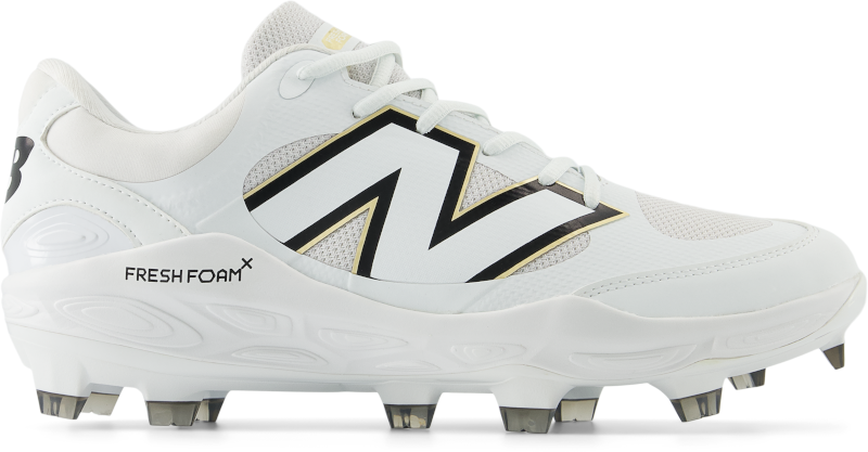 New Balance Fresh Foam 3000v7 White Low TPU Men's Soccer Cleats - Lightweight Running Shoes for Football Training & Match Play