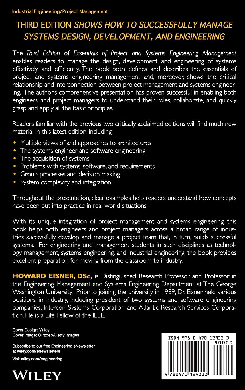 Essentials of Project and Systems Engineering Management - Best Practices for IT & Construction Projects | Professional Guide for Engineers & Managers