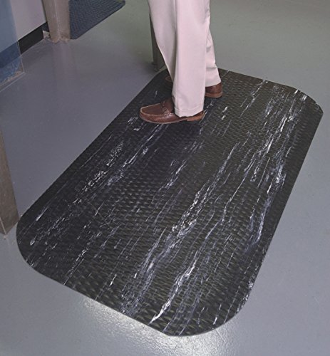 Premium Anti-Fatigue Comfort Mat - American Floor Mats Hog Heaven Marble Top Nitrile Rubber Midnight Swirl 3' x 6' 7/8 Inch - Ideal for Kitchens, Garages & Workstations