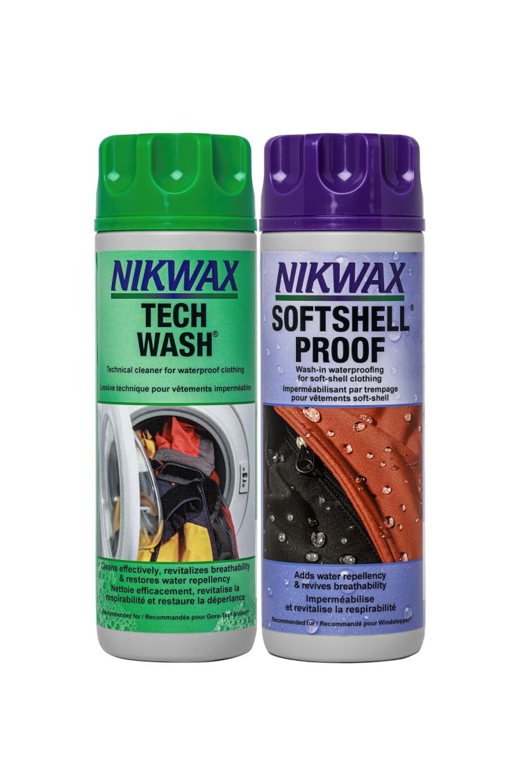 Nikwax Soft Shell Waterproofing Kit - 10oz Duo Pack for Jackets & Outdoor Gear - Perfect for Hiking, Camping & Rainy Weather Protection