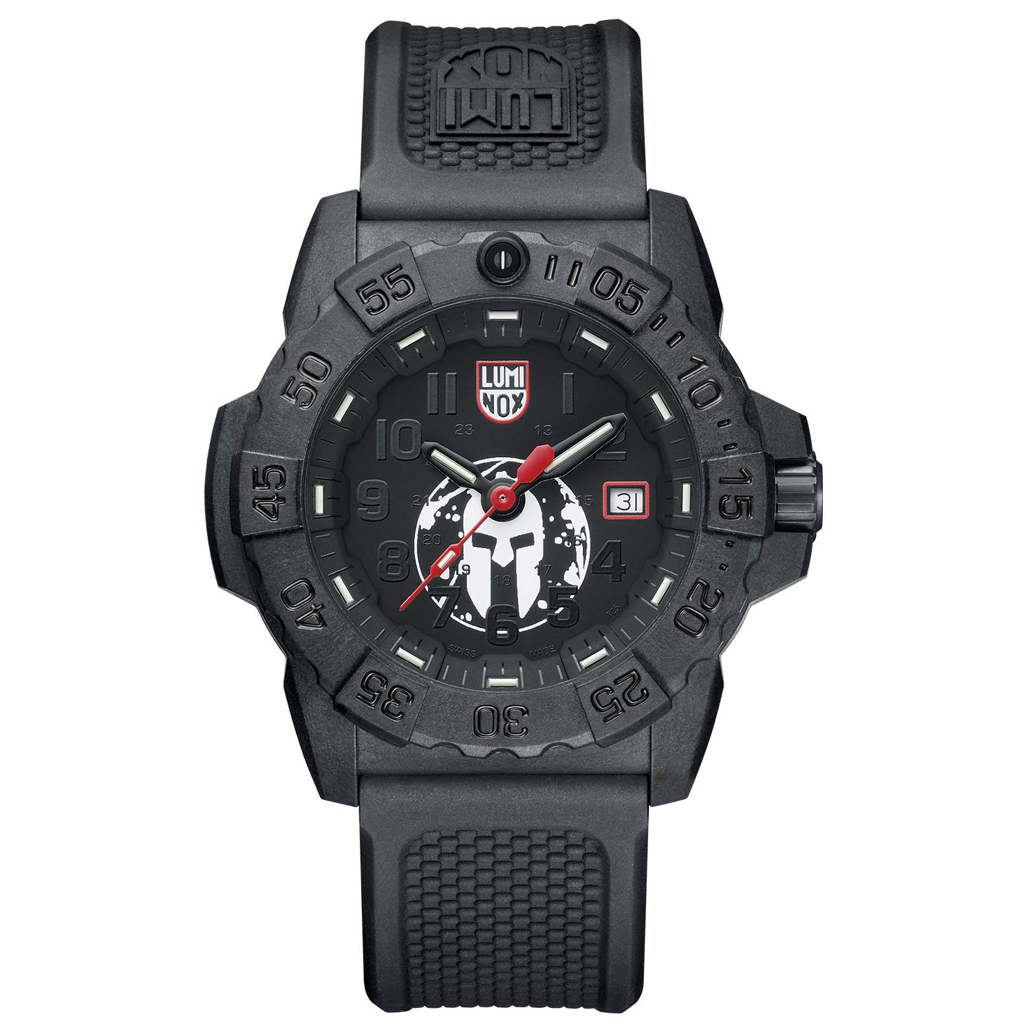 Luminox Spartan XS.3501/3500 Series Men's Black Limited Edition Watch - Black Dial, Black Signature Strap, White Markers - Perfect for Military, Outdoor Adventures & Everyday Wear