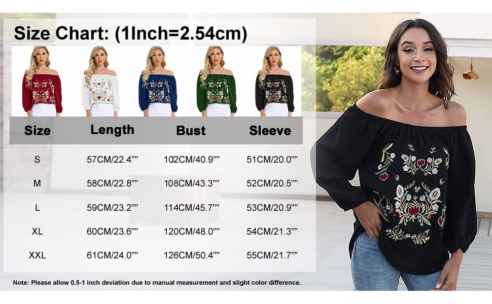 Mexican Embroidered Shirt for Women - Boho Floral Western Top for Festivals & Vacations