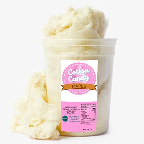 Maple Cotton Candy - Sweet & Fluffy Gourmet Treat for Parties, Gifts & Dessert Toppings | Bulk Pack for Events, Snacking & Baking