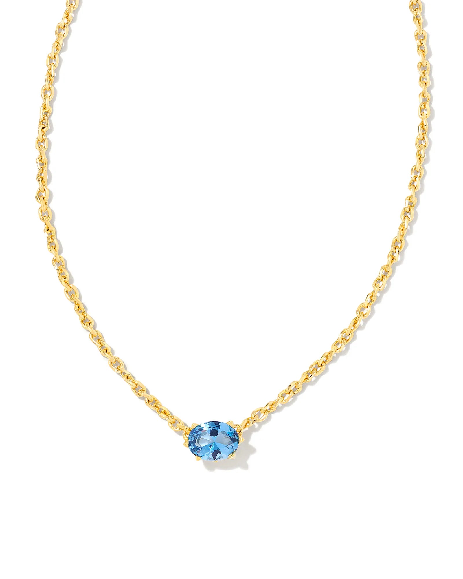 Elegant Cailin Gold Pendant Necklace with Blue Violet Crystal - Perfect for Weddings, Parties & Special Occasions