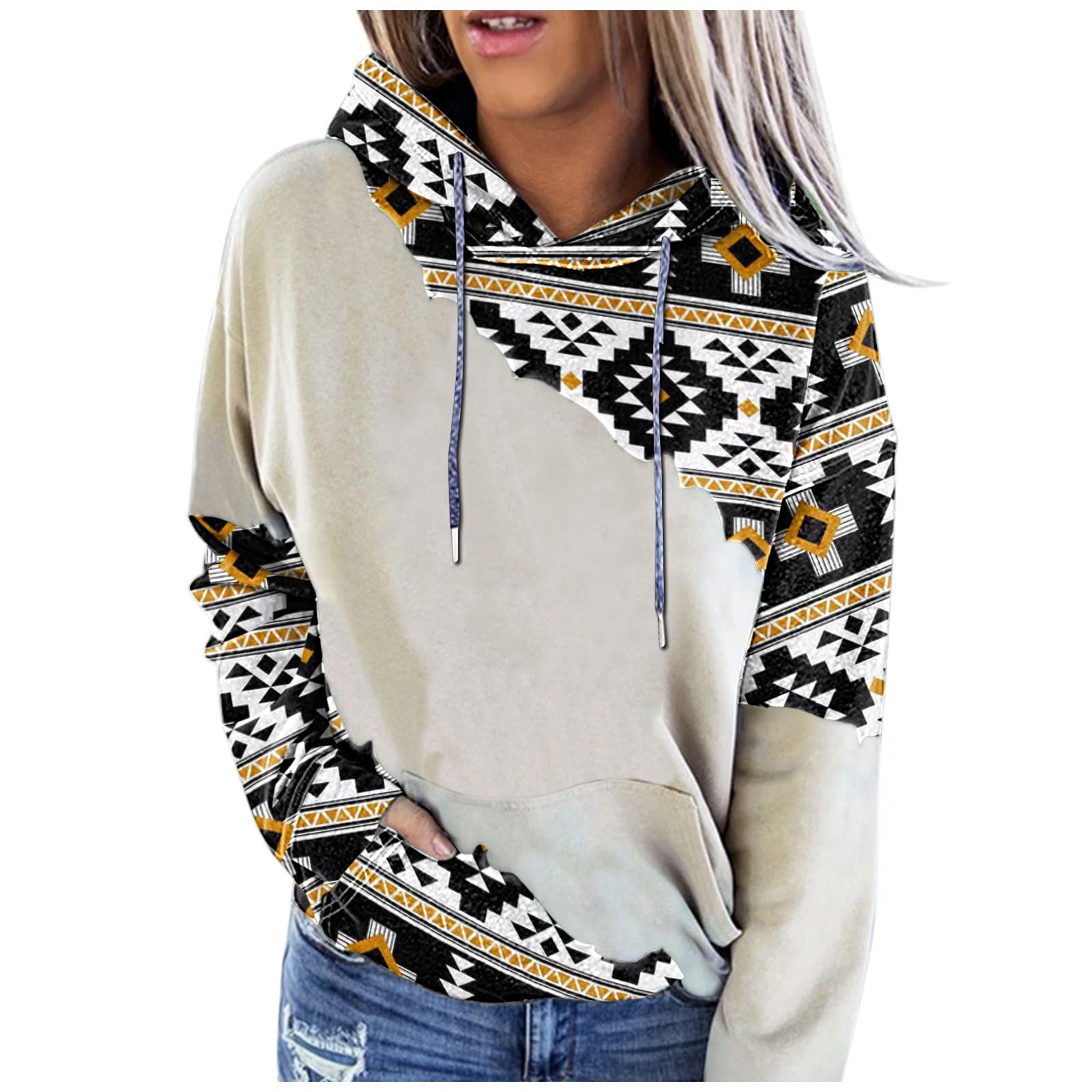 Women's Long Sleeve V-Neck Tunic Tops for Leggings - Casual Loose Fit Empire Waist Blouse with Fun Prints - Perfect for Christmas, Everyday Wear & Fashion Outfits