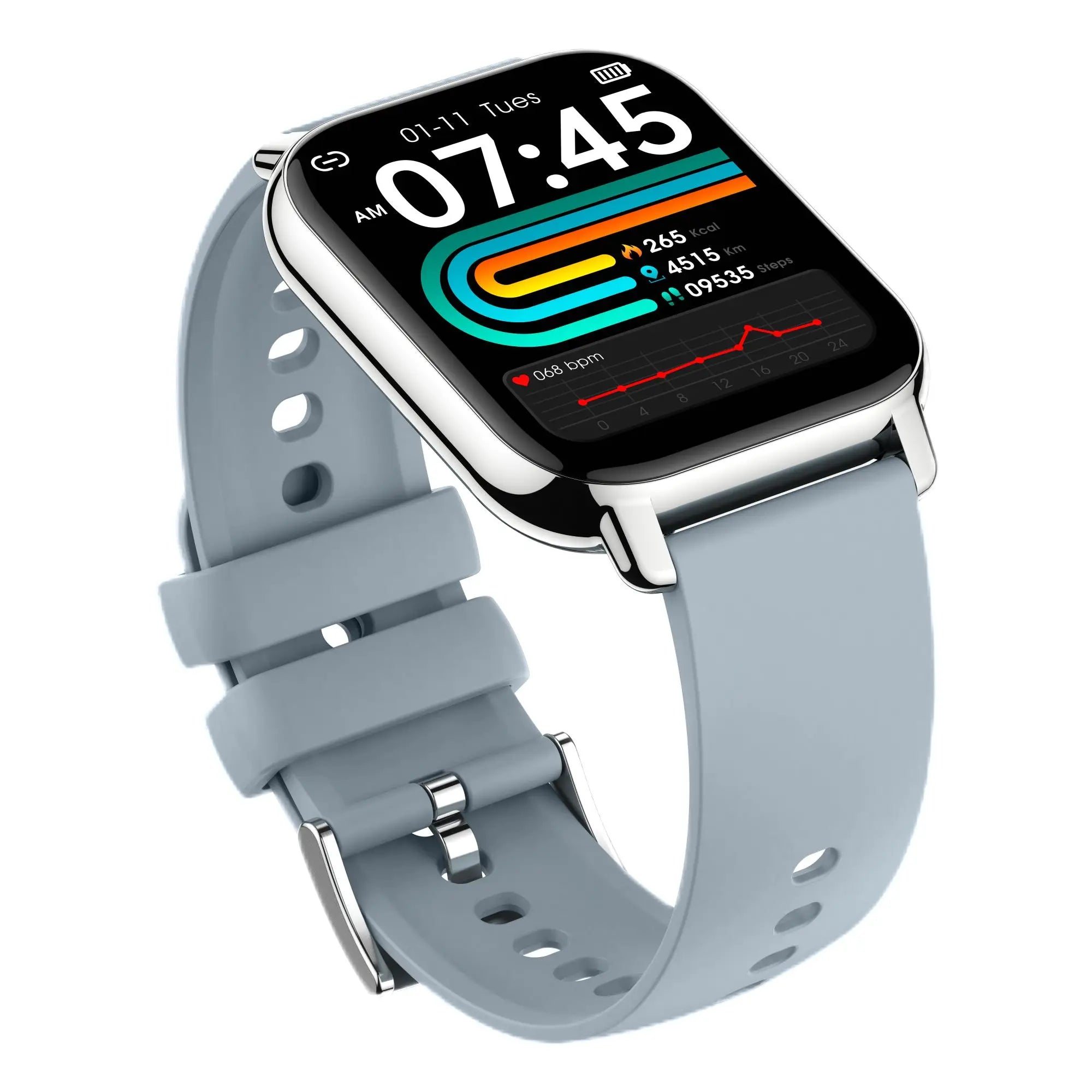 P66 1.85 Inch Smart Watch - Fitness Tracker with Heart Rate Monitor, Sleep Tracking, Waterproof Smartwatch for Men Women - Perfect for Running, Swimming & Daily Activity Tracking