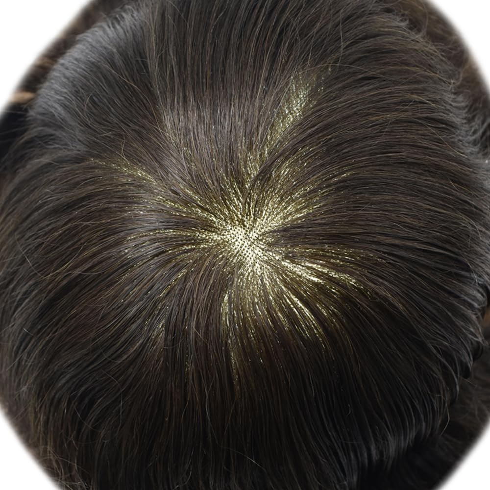 Premium Men's Toupee Hair Replacement System - 8